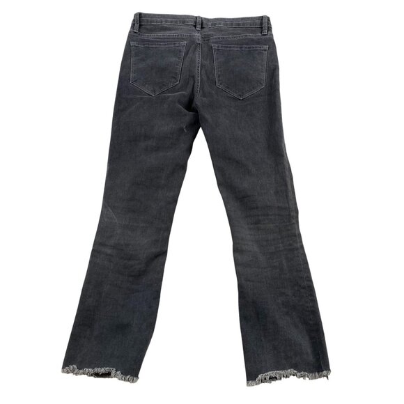 Free People Women's Jeans Size 27 Black Bootcut Frayed Hem Denim - Picture 2 of 10